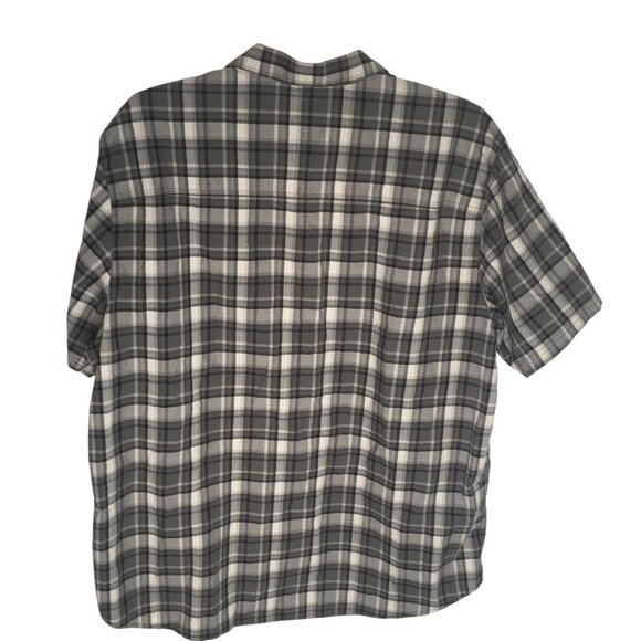 5.11 Tactical Shirt Mens Large Gray Plaid Short Sleeve Snap  Up Outdoor Camp - Picture 9 of 13